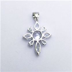 41) STERLING SILVER CUBIC ZIRCONIA PENDANT