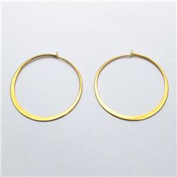 16) STERLING SILVER GOLD PLATED HOOP EARRINGS