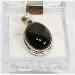 100) STERLING SILVER TOURMALINE PENDANT