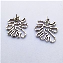 42) STERLING SILVER STUD EARRINGS