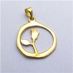 27) STERLING SILVER GOLD PLATED PENDANT