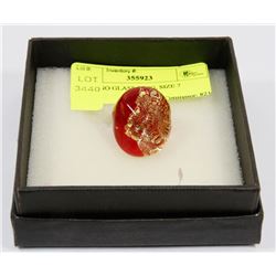 MURANO GLASS RING, SIZE 7