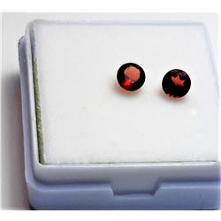 19) LOT OF 2 MATCHING ROUND MOZAMBIQUE GARNET