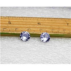 14)  LOT OF 2 MATCHED ROUND MAUVE