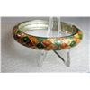 Image 1 : 22)  HINGED ENAMEL BRACELET IN PEACH