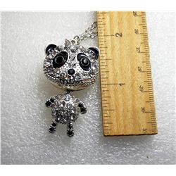 2) SILVER TONE CRYSTAL ENCRUSTED