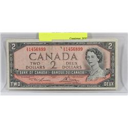 1954 SHORT RUN VG PREFIX $2 BILL
