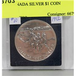 1992 CANADA SILVER $1 COIN