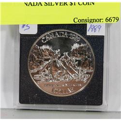 1989 CANADA SILVER $1 COIN