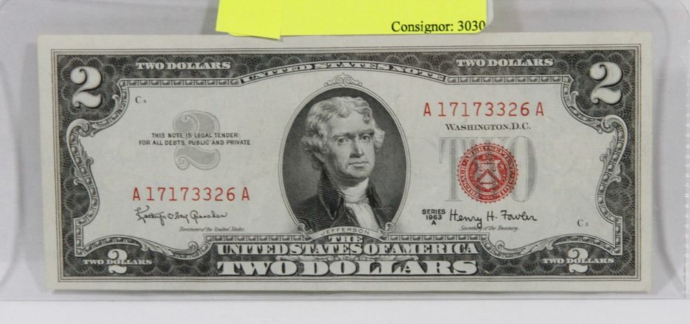 1953A USA RED SEAL $2 BILL - Kastner Auctions