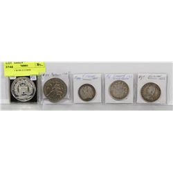 LOT OF 5 WORLD COINS