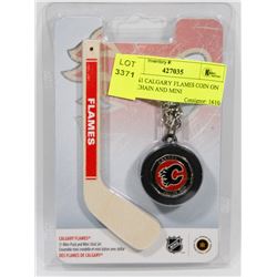 RCM $1 CALGARY FLAMES KEY CHAIN AND MINI