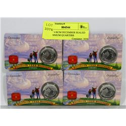LOT OF 4 RCM DECEMBER SEALED MILLENNIUM QUARTERS