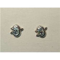 82) STERLING SILVER CUBIC ZIRCONIA EARRINGS