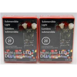 NEW! LOT OF 2 MULTI-COLOR LED SUBMERSIBLE LIGHT