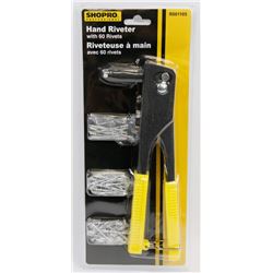 NEW! HAND RIVETER WITH 60 RIVETS