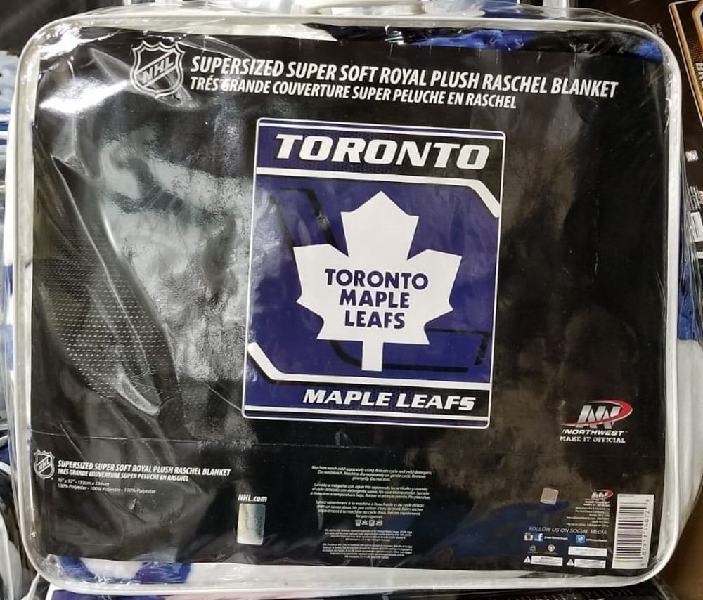 NEW! "TORONTO MAPLE LEAFS" ROYAL PLUSH BLANKET