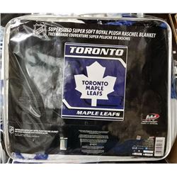NEW! "TORONTO MAPLE LEAFS" ROYAL PLUSH BLANKET