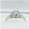 Image 2 : 14) 14K WHITE GOLD 3 DIAMOND RING
