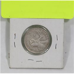 1944 CANADIAN 25 CENT COIN