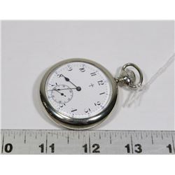 INGERSOLL 1911 SILVER CASE POCKET WATCH.