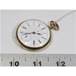 ELGIN BY T. EATON CO. 1933 GOLD PLATED POCKET