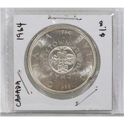 CANADIAN 1964 SILVER DOLLAR COIN.
