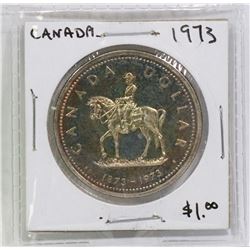 CANADIAN 1873 - 1973 RCMP SILVER DOLLAR.