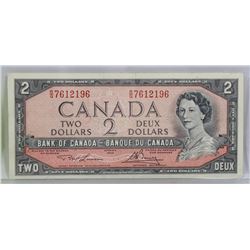 CANADIAN 1954 TWO DOLLAR BILL.