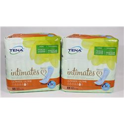 2 PACKS OF TENA INTIMATE PADS, MODERATE.