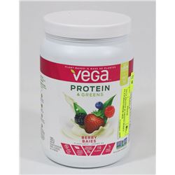 VEGA PROTEIN & GREENS BERRY FLAVORED DRINK MIX.