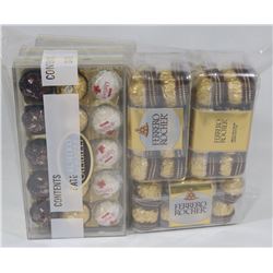 BAG OF FERRERO ROCHER CHOCOLATES.