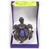 Image 1 : LARGE PURPLE RHINESTONE TURTLE BRACELET