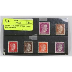 SET OF 6 MILITARY HITLER THIRD REICH STAMPS