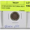 Image 1 : 1874H CANADIAN QUEEN VICTORIA SILVER 5 CENT COIN