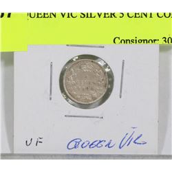 1888 QUEEN VIC SILVER 5 CENT COIN