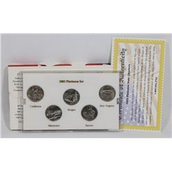2005 PLATINUM EDITION US QUARTER SET WITH