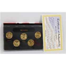 2005 GOLD EDITION US QUARTER SET WITH