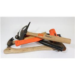 LARGE BOX OF VARIOUS HAMMERS INCL.