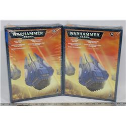 LOT OF 2 WARHAMMER 40K SPACE MARINE DROP PODS