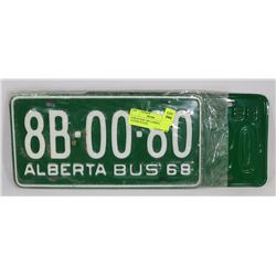 PAIR OF NEW 1968 ALBERTA LICENSE PLATES