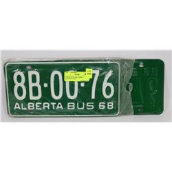 PAIR OF NEW 1968 ALBERTA LICENSE PLATES