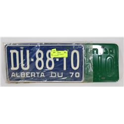 PAIR OF NEW 1970 ALBERTA LICENSE PLATES