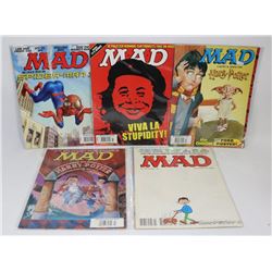 LOT OF 5 MAD MAGAZINES.