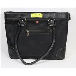 SWISS ARMY LAPTOP CARRY BAG WITH LEATHER TRIM