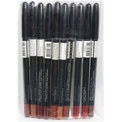 BAG OF 10 GOSH VELVET TOUCH LIP LINERS MIXED TONES