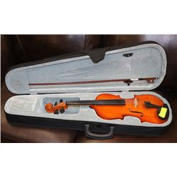 VIOLIN 4/4 NATURAL COMPLETE WITH BOW AND CASE