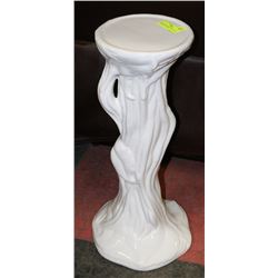 PORCELAIN PLANT STAND MADE IN PORTUGAL, 23" TALL