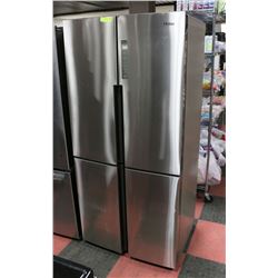 HAIER 4 DOOR S/S FRIDGE BOTTOM FREEZER. MODEL