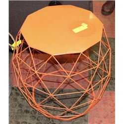 MODERN ORANGE METAL STAND